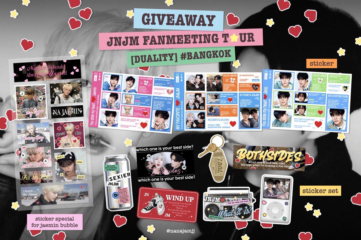 nanajamjj's tweet photo. pls kindly rt — ♡

☆ giveaway jnjm fanmeeting tour duality ☆

✧ loocation : impact arena
✧ date : 7-9 aug 
✧ time : tba

 ★ rt &amp; show this tweet

#NCTJNJM_FANMEETING_TOUR
#NCTJNJM_FANMEETING_TOUR_DUALITY https://t.co/wChBzwyaos