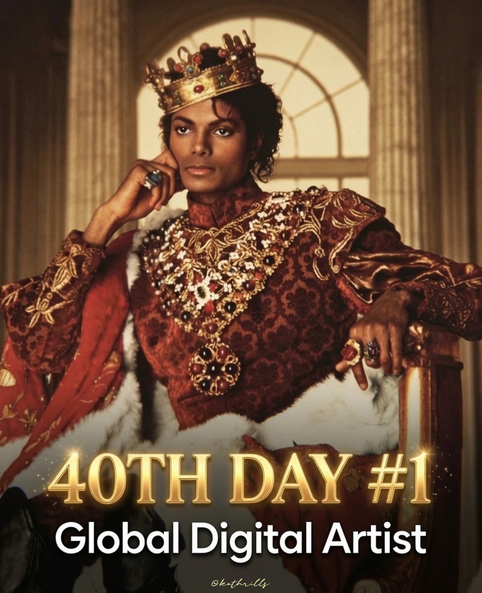 kxthrills's tweet photo. Michael Jackson has now spent 40 days at #1 on the Global Digital Artist ranking.👑 https://t.co/R4yGKzvRx8