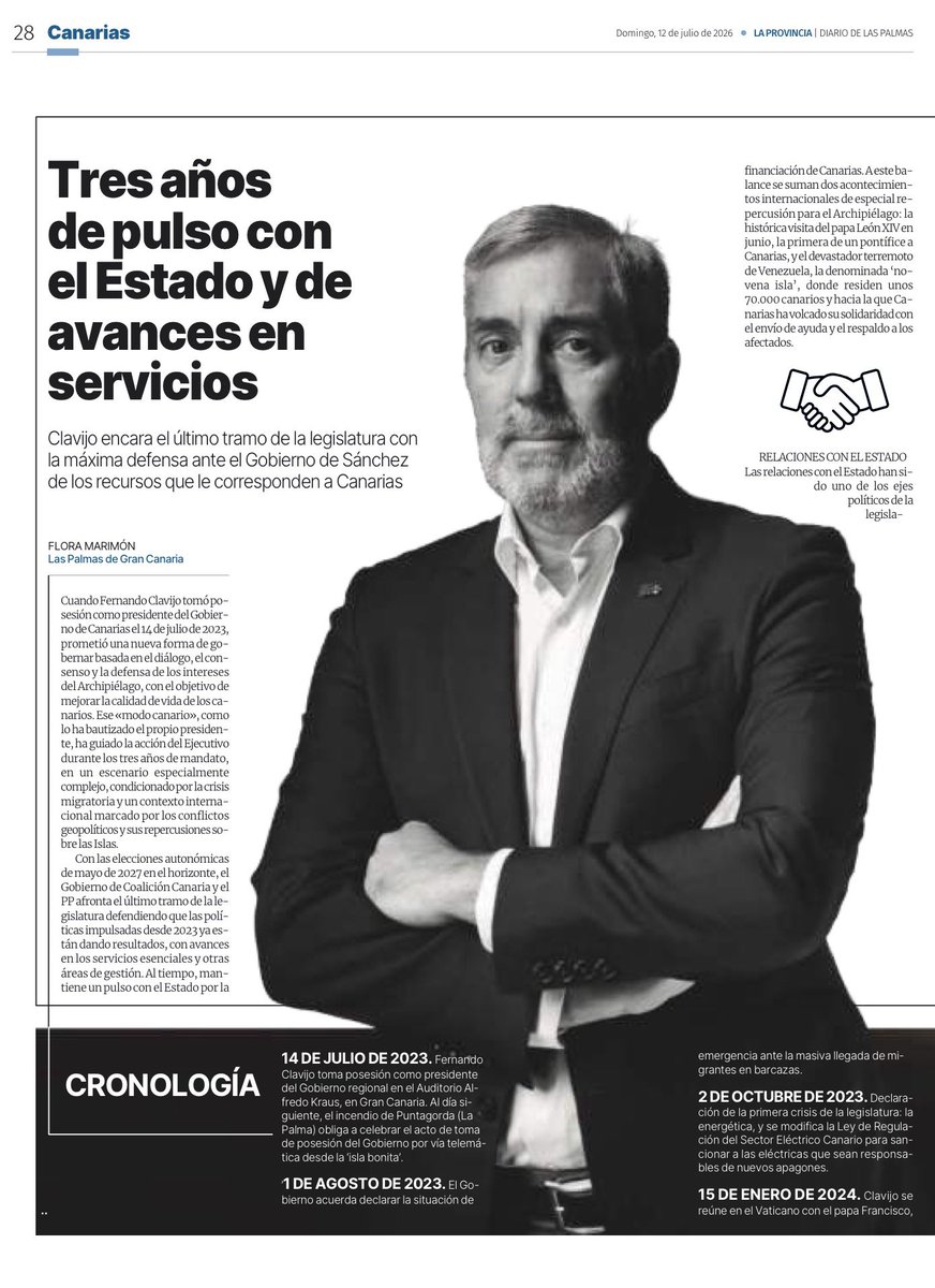 jadestebanez's tweet photo. Tres años de #ModoCanario: diálogo, dignidad, trabajo y eficacia. @FClavijoBatlle https://t.co/OSSWZyXNOF