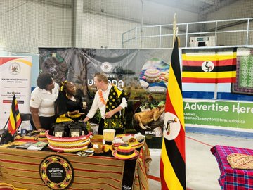 beatriceore3's tweet photo. Uganda showed OUT in Brampton! 
Day 2 of Africa Pavilion and our booth was full. Coffee had people lining up, gorillas had them dreaming. Tomorrow: fashion show + Neema Choir. 
We’re really doing it ❤️ https://t.co/oGKgU7LF9C