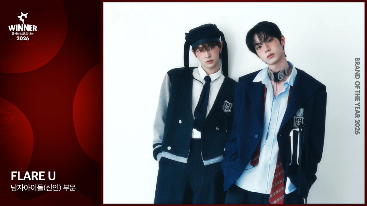 FLAREUvoting's tweet photo. [📢] 2026 BRAND OF THE YEAR AWARDS

⏳ Less than 6 hours left!

U'REs! Please don't forget to vote for FLARE U in the Male Idol of the Year (Rookie) category before the voting ends.

🗓 Voting ends TODAY | 11:59 PM (KST)
🔗 Vote here: https://t.co/49whfhsUri

Every vote matters. Let's do our best until the very last minute! 🏆

#FLAREU #플레어유
#최립우 #CHUEILIYU
#강우진 #KANGWOOJIN