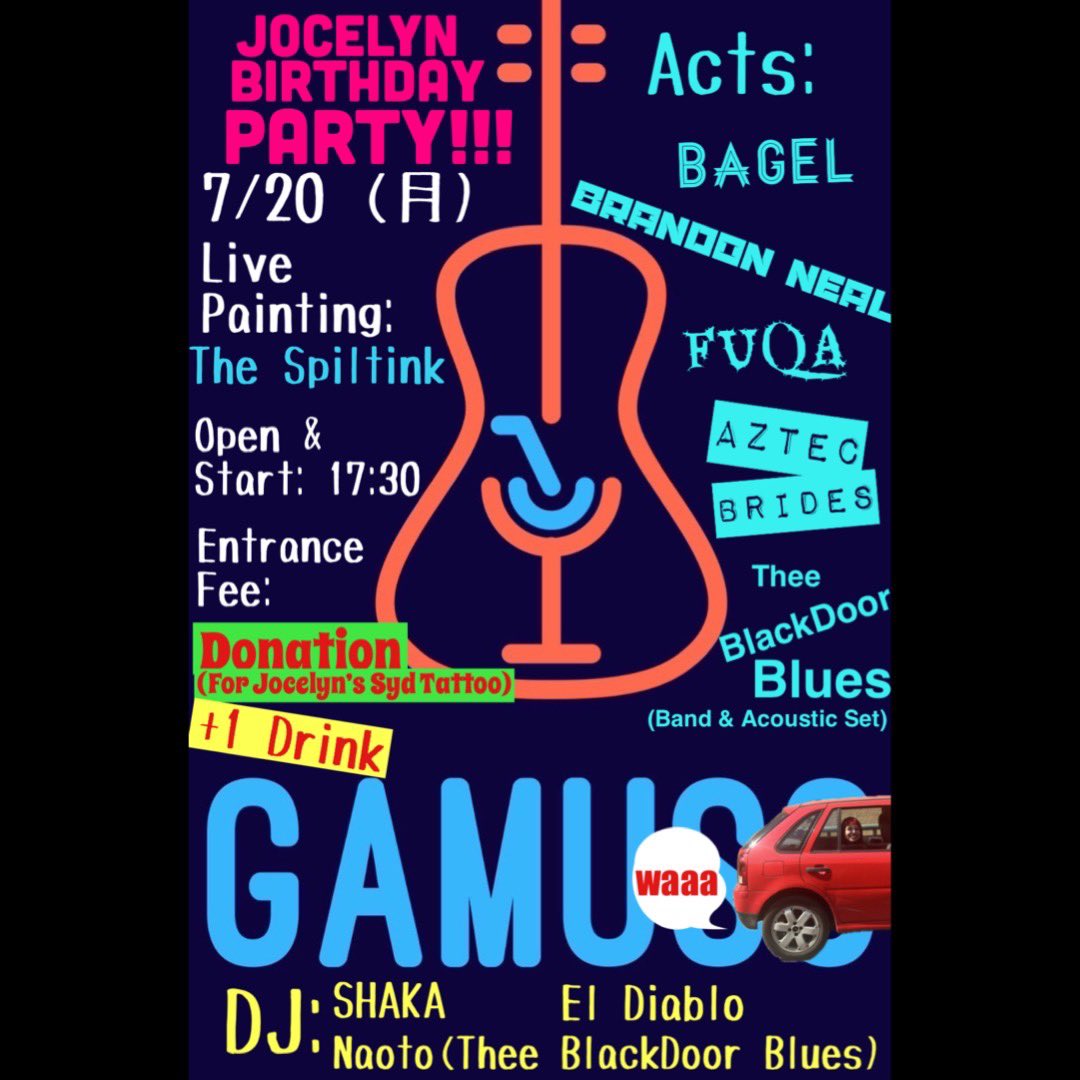 Jocelyn_MxSinge's tweet photo. 🔥👽Jocelyn’s Birthday Live show and party 👽🔥

7/20 Mon 
皆さん！遊びに来てね❣️

Place: 阿佐ヶ谷Gamuso 
Open/Start: 17:30 

お待ちしております❣️ https://t.co/pyPSfIhQ0Y