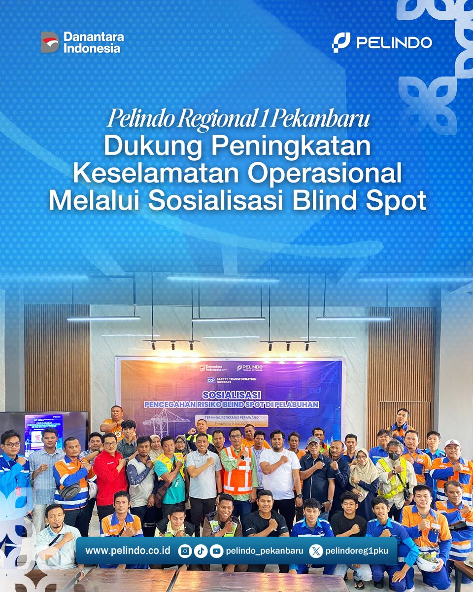 pelindoreg1pku's tweet photo. Hallo #Portizen, #PortCaptain...

Sebagai wujud komitmen zero accident, Pelindo Regional 1 Pekanbaru mendukung penuh kegiatan "Sosialisasi Pencegahan Risiko Blind Spot" di Terminal Petikemas Perawang. https://t.co/eVgq579fmi