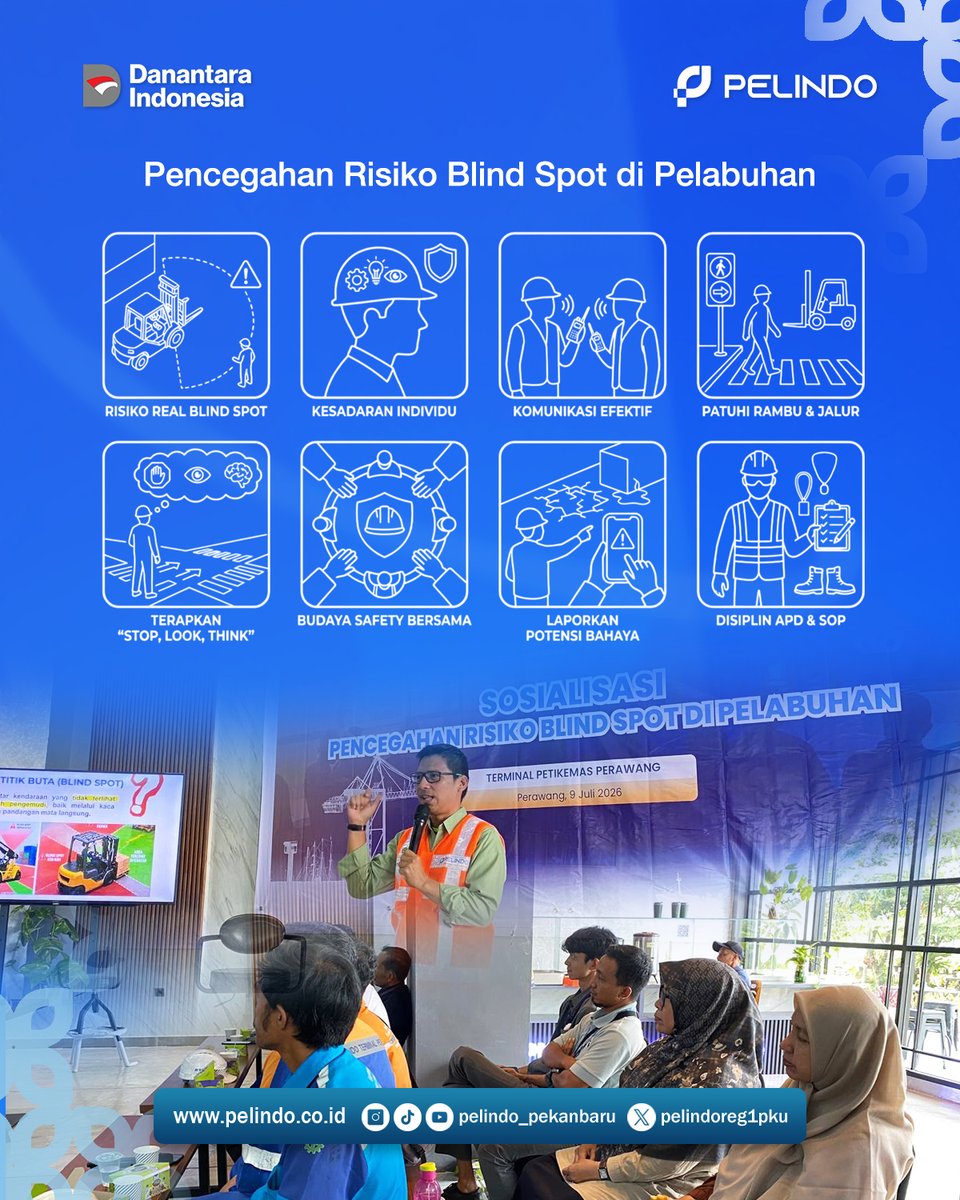 pelindoreg1pku's tweet photo. Hallo #Portizen, #PortCaptain...

Sebagai wujud komitmen zero accident, Pelindo Regional 1 Pekanbaru mendukung penuh kegiatan "Sosialisasi Pencegahan Risiko Blind Spot" di Terminal Petikemas Perawang. https://t.co/eVgq579fmi