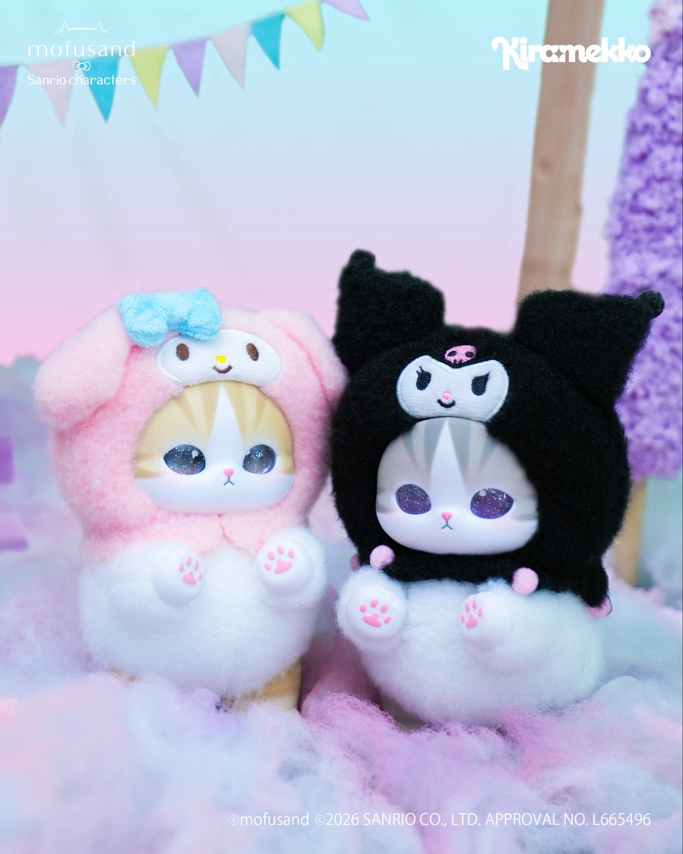 Kiramekko_pr's tweet photo. mofusand×サンリオキャラクターズ新発売🌈
7月17日より「mofusand #もふもふマーケット」などで発売開始！

#Kiramekko #きらめっこ #mofusand #sanrio #サンリオ https://t.co/f87Ql7kw9s
