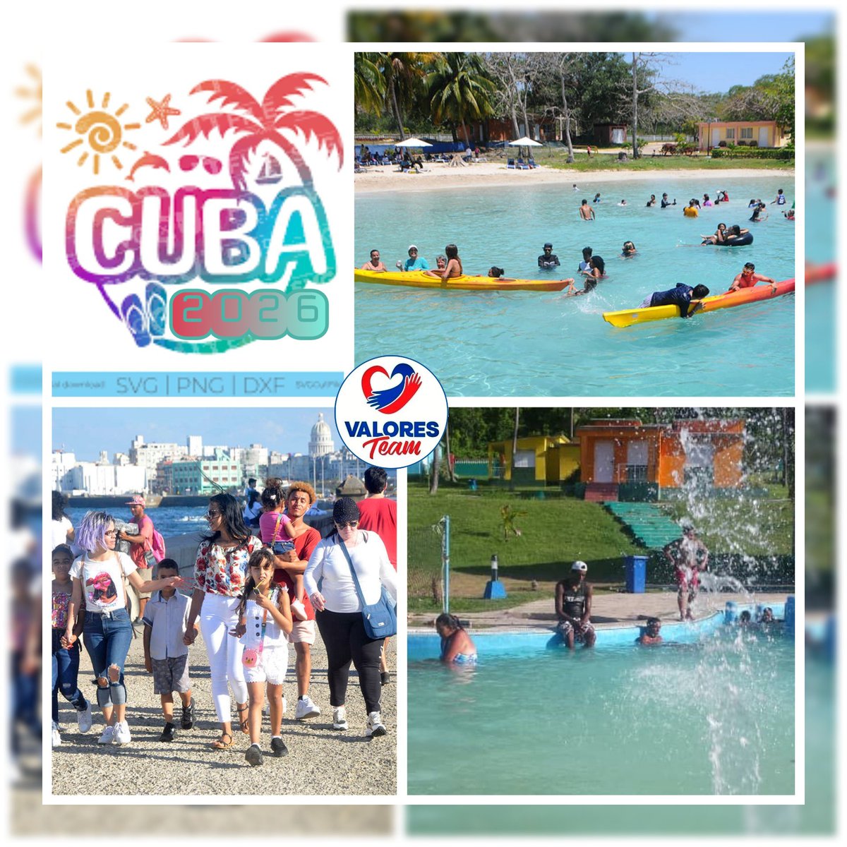 ValoresTeam1's tweet photo. 🗣 #DomingoEnFamilia 👨👩👧👦🇨🇺
👉Disfrutar de las playas, conciertos y las ofertas del Verano 2026 🌅🏖️ en familia 👨👩👧👦.
👉Gran jornada nacional bajo el lema: “LA JUVENTUD ES CUBA”. movimiento de identidad, participación y resistencia cultural dedicado 🧑👧🇨🇺.
#ValoresTeam🕊️ https://t.co/1Z2YCRIHiG
