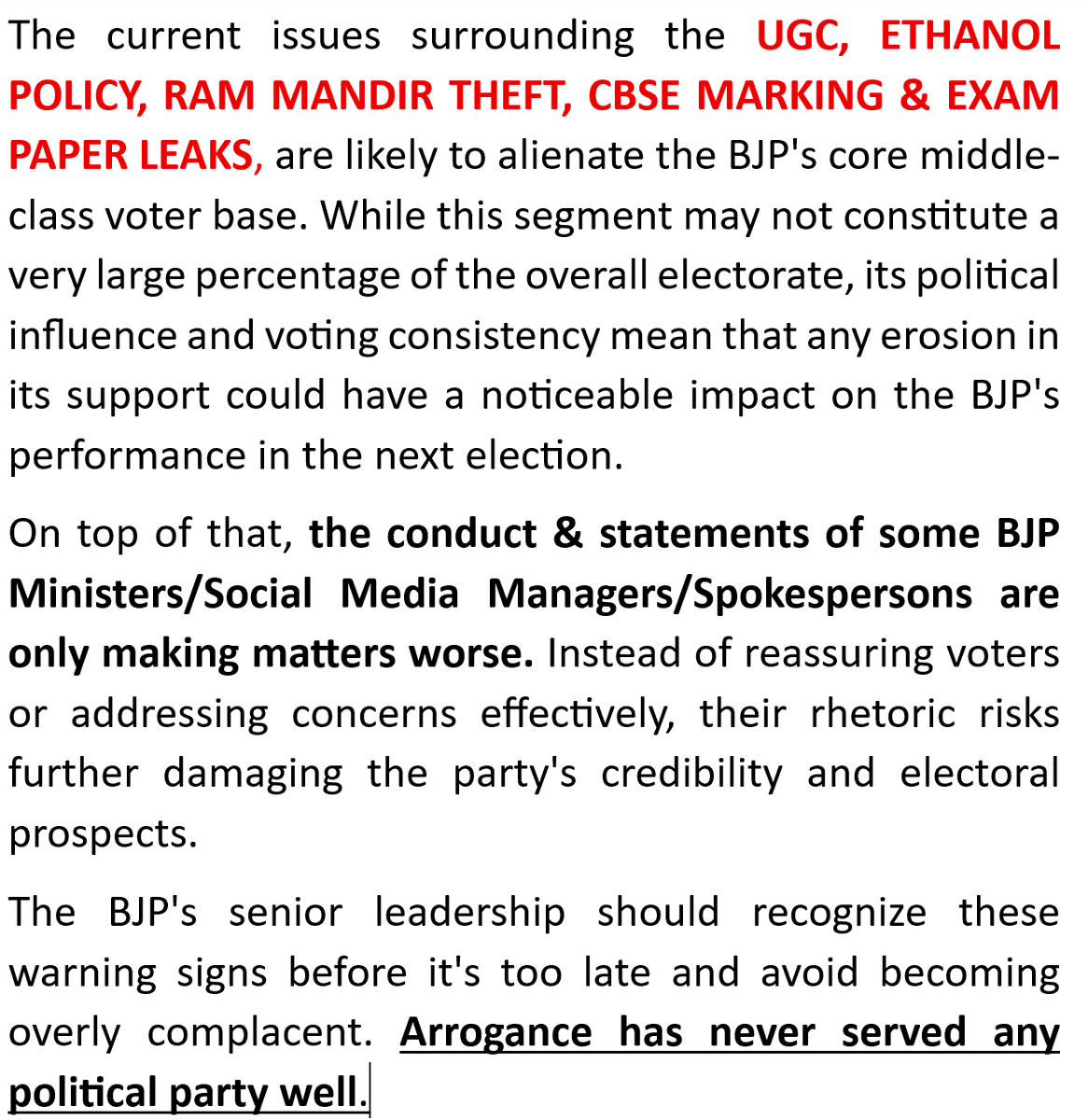 imakj's tweet photo. Respected @narendramodi ji, 

Your strongest supporters expect accountability, humility, and decisive action. Please don't let avoidable issues overshadow your government's achievements. https://t.co/VXfLVMg2tO