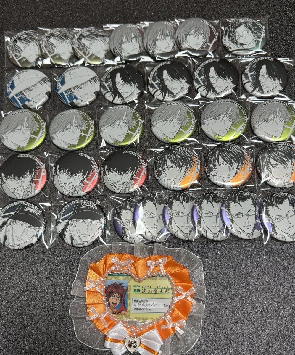 eme_joestar's tweet photo. 【交換】新テニスの王子様 テニプリ ジャンフェス 
デコレクション缶バッジ デコレ缶

譲
幸村 手塚 不二 
越前リョーマ 白石 忍足
切原 真田 木手 越前リョーガ

求　遠山 

テニサミお手渡し
ツリー詳細

検索からでもお気軽にお声掛けください🌼 https://t.co/KyWVqirJvP