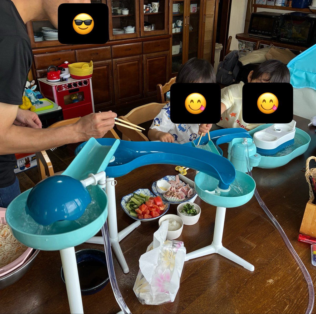 morimi88's tweet photo. そうめんは重労働です😉
あとXでスタンプ廃止されたのなんで？？？ https://t.co/nJiBiaqKkp