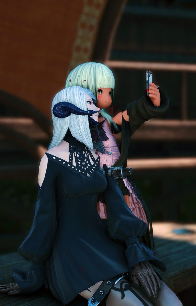 PRff14ss's tweet photo. お友達のアウラと　#FF14SS https://t.co/ybknc7zpz0