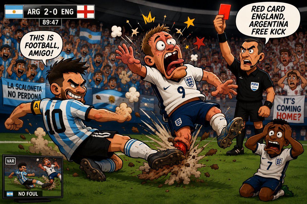 Rachel_Haith's tweet photo. #England vs #Argentina 
#fifa_scandals 
#worldcup26 https://t.co/IfbB9qjKJi