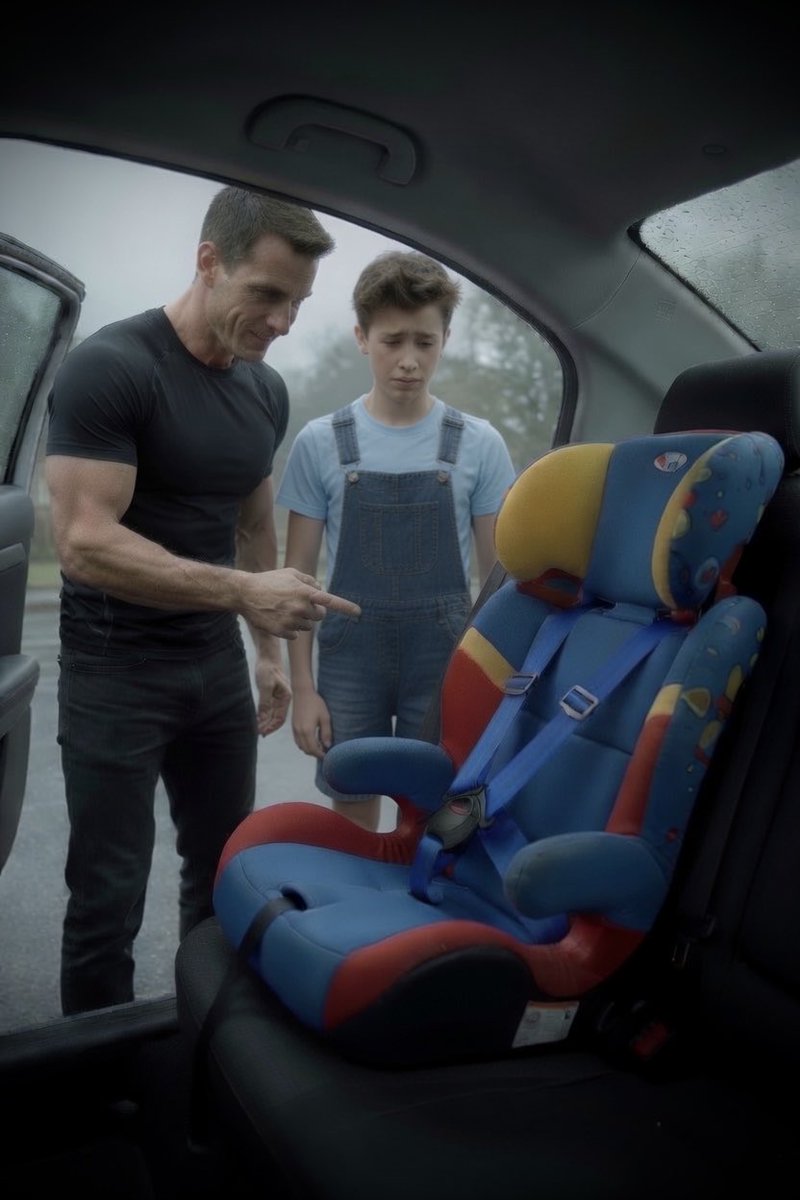UncleRaysHouse's tweet photo. His uncle opened the back door of his car and showed his nephew the oversized car seat. He blushed deeply with embarrassment. His uncle explained it was for safety on their long drives. He protested but the seat waited, making him feel like a helpless toddler. TBC…….. #ai #abdl https://t.co/KgyStuS9dV