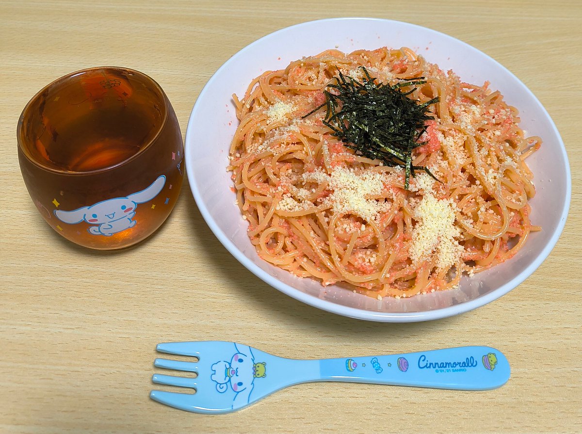 ヒロちゃん♡ これから夕飯です🙏 今日は明太子パスタ🍝を作りました👨‍🍳