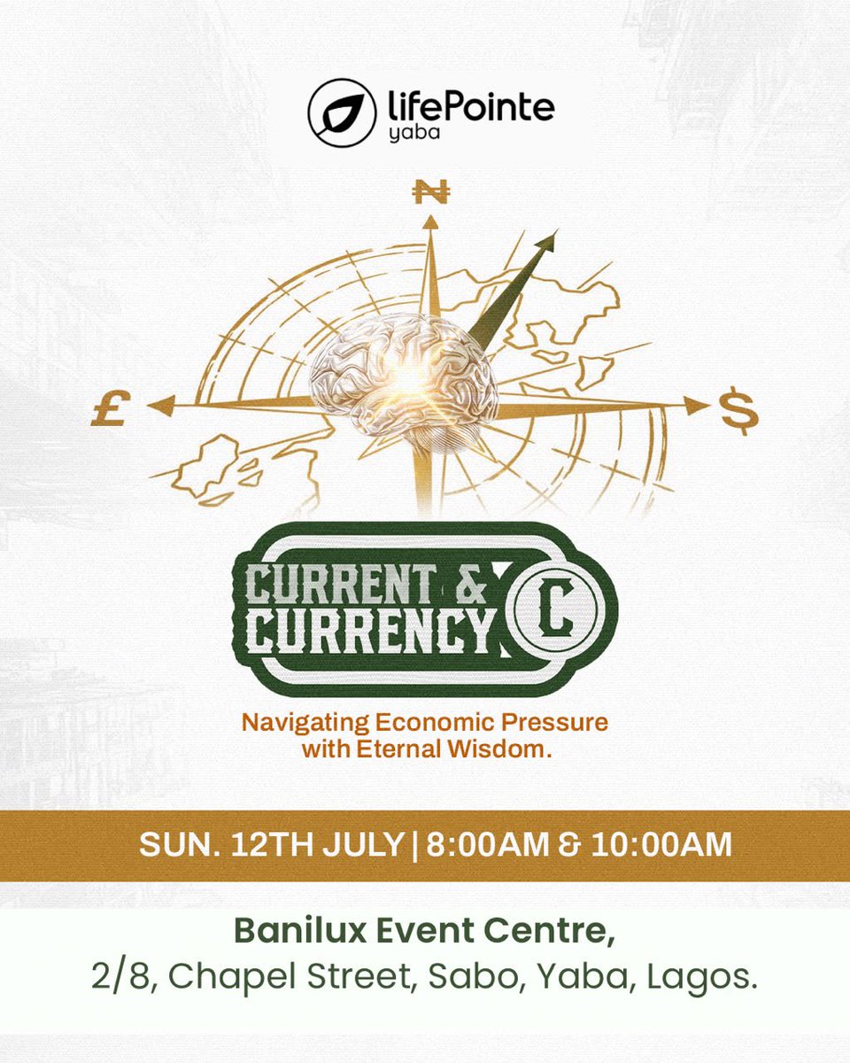 LifepointeYaba's tweet photo. We’re currently gathered around God’s Word, learning how to navigate economic pressure with eternal wisdom.

Current &amp; Currency is happening right now, and it’s already been a powerful time in God’s presence. https://t.co/OttQM2xsnN