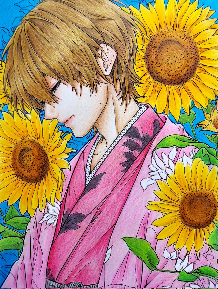 santa_cookie_'s tweet photo. #美しい男の塗り絵 〜和装編〜 2人目

イケメンは塗っていてとても楽しいですね🥳
佐野きゅんイメージで塗りました🥰

#大人の塗り絵 #色鉛筆 #塗り絵 #佐野勇斗 https://t.co/m5XUefU2KK