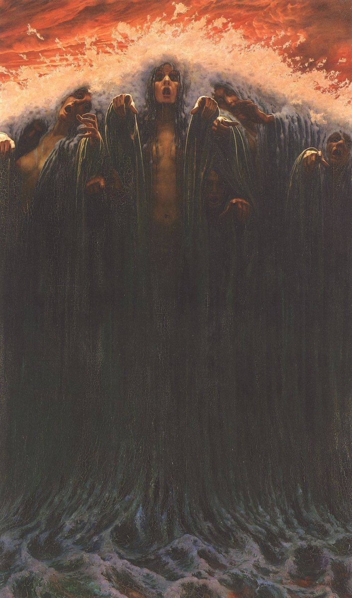 カルロス・シュヴァーベ （Carlos Schwabe、1866-1926） 『波』 （The