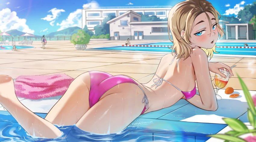 ThwipingGoodFun's tweet photo. It’s so hot outside! But Gwen is happy to be at the pool today and cooling off! Surely no one will be bothering her today?

#LewdRP https://t.co/UMKegGdcPB