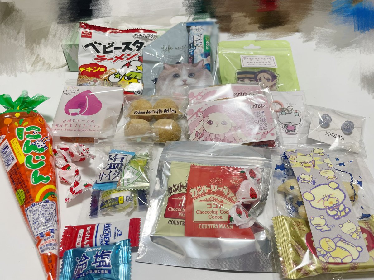 mignon__nailtip's tweet photo. 花鳥風月172お疲れ様でした‼️
スペースにお越しいただいた方、ネイルチップを購入してくださった方本当にありがとうございます꒰ᐡ´т ‧̫ т ̀ ᐡ꒱♡
夏の新作チップも完売致しました❣️嬉しすぎる❣️
そして素敵な戦利品と有難すぎる差し入れもいっぱいでやはりホームはええな…になりました😭
#kachou https://t.co/etkAy9aW84