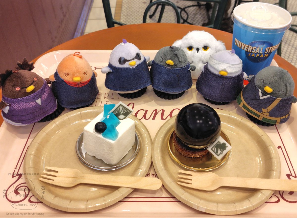 chunnoteba's tweet photo. ちゅにば にも行ったちゅんよ！
🐥🐥🐥🐥🐥🐥🦉
(またしても弟のコラボフードじゃないのが不満なお兄ちゅん) https://t.co/kkml4a7dbH