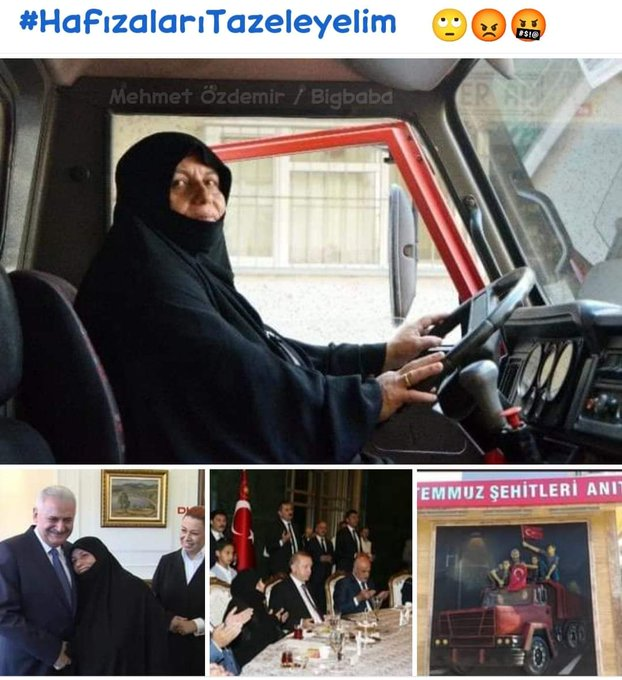 DeSeteneya's tweet photo. 15 Temmuz oyuncusu Şerife Bacı
Kamyona anıt yapıldı
2 yıl gazi maaşı aldı
Erdoğan Nene Hatun'a benzetti
Yalan olduğu ortaya çıktı;
"Ne yaptımsa Erdoğan için yaptım" dedi.
Ne hesap soruldu,ne hesap verildi.

#EmekliAyazıUnutmaz https://t.co/bic13srmXC