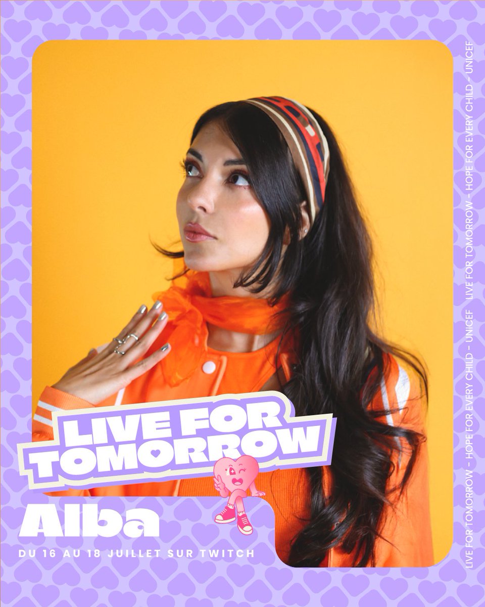 Live4Tomorrow_'s tweet photo. On a réussi a booker une star IN TER NA TIO NALE ✨️

@bonjouralba sera avec nous sur #LiveForTomorrow du 16 au 18 juillet ! https://t.co/oAp9wM4blJ
