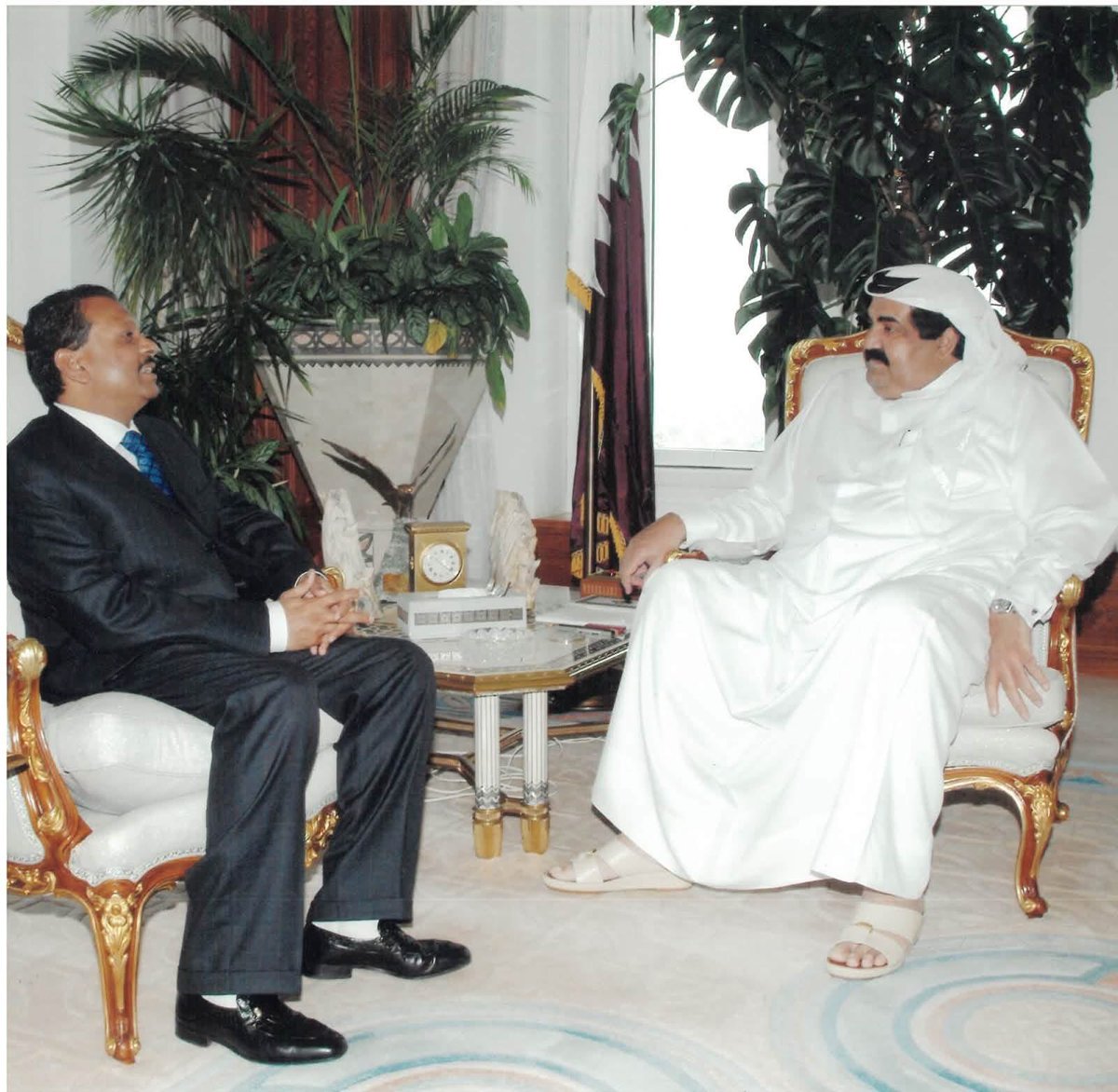 Yusuffali_MA's tweet photo. Deeply saddened and pained to hear the demise of the Father Emir His Highness Sheikh Hamad bin Khalifa Al Thani. As a great visionary leader, H.H. the Father Emir  laid the foundation of modern Qatar and was one of the key architects. H. H. The Father Amir was also a humanitarian loved by all and  was always very kind and affectionate towards me whenever we met on various occasions.