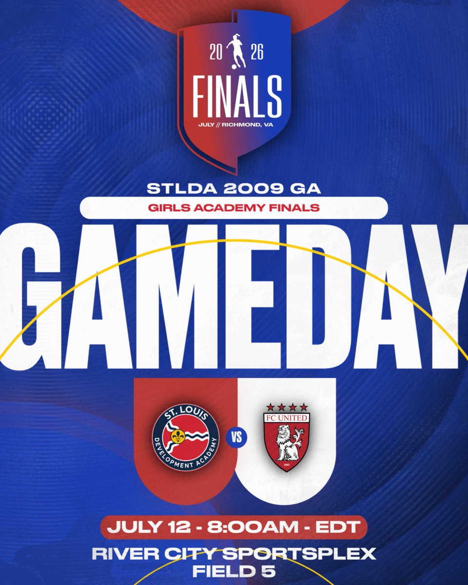 STLDASoccer's tweet photo. 🚨GAMEDAY 3🚨
It's time for the STLDA 09 GA squad to leave it all on the field in their 3rd match at the Girls Academy Finals this morning!
#StlouisDA | #GAFinals https://t.co/dvDKJSQMIB