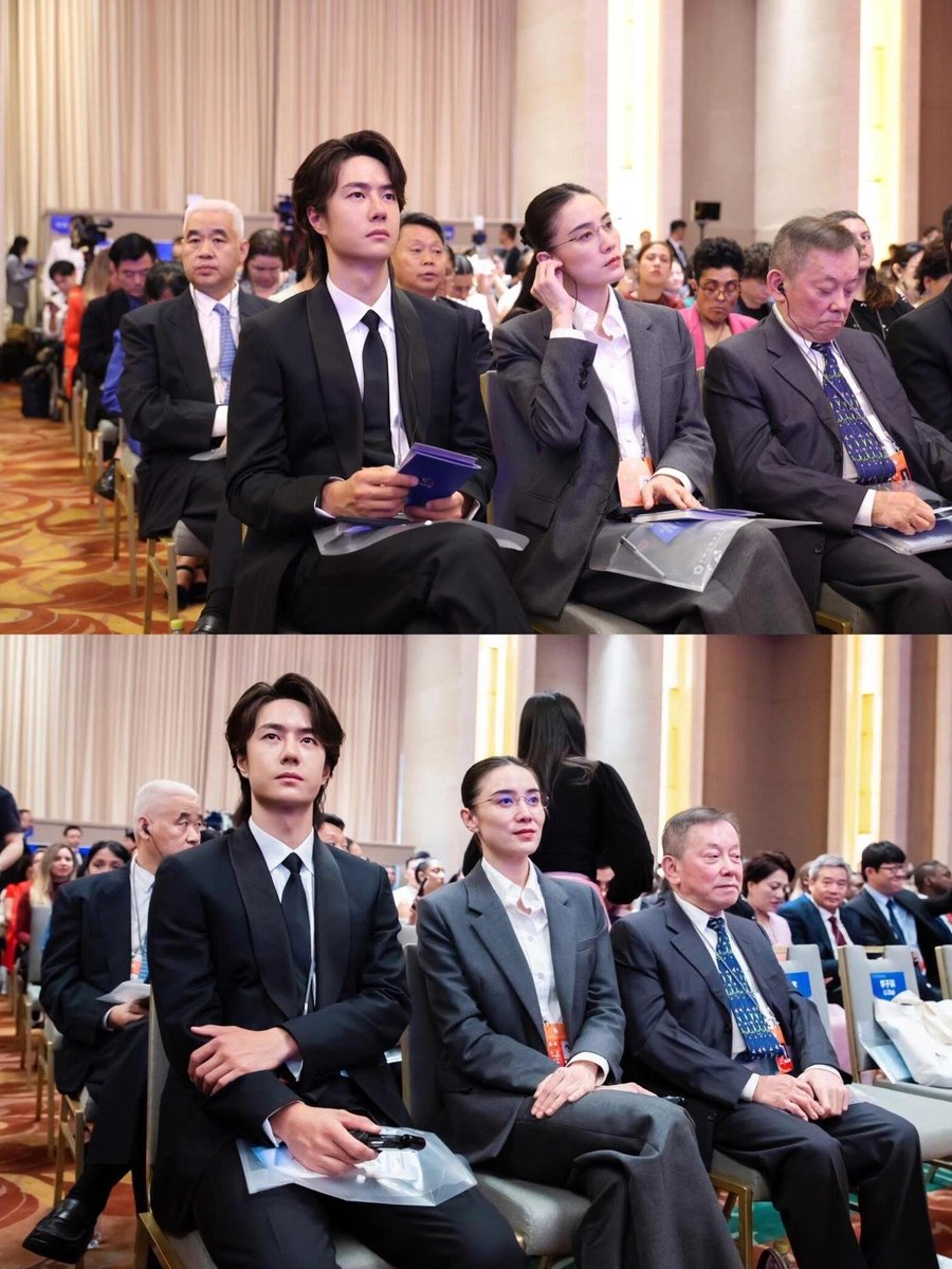 mtjuju816's tweet photo. ตอนอี้ป๋อเข้าร่วมการประชุมระดับรัฐมนตรีว่าด้วยการแลกเปลี่ยนความคิดเห็นระหว่างอารยธรรมโลก ซึ่งมีการนำเสนอในรายการข่าวภาคค่ำของสถานีโทรทัศน์ CCTV หล่อเป็นแก้วเป็นแสงมาก เป็นจุดเช็คอินที่ใครๆก็แวะมาทักทาย 💚
#WangYibo #หวังอี้ป๋อ #王一博 https://t.co/3LOd3UfzSn