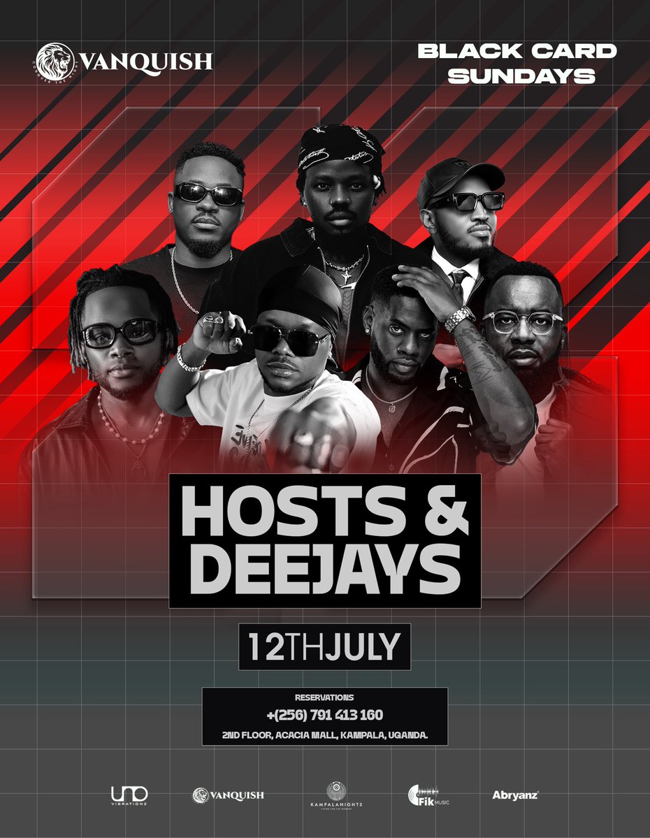 deejay_obzera's tweet photo. The biggest night in Kampala on a Sunday #BlackCardSundays #VanquishKampala https://t.co/pIzIf95kKW