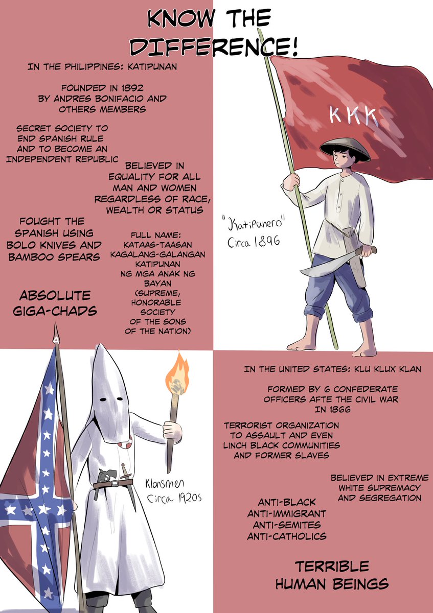 BuntaKun27's tweet photo. KKK &amp; KKK

#philippinehistory #americanhistory #katipunan #kkk https://t.co/iUCOneSiKd