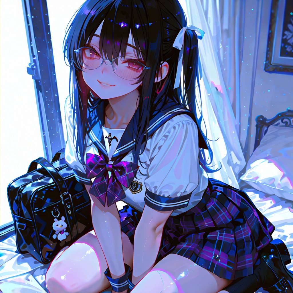 nijiironokoukei's tweet photo. 【告知】「#AI月曜日の制服少女」を開催します✨

開催概要は以下に記載の通りです！ 

！！今から！！
7/12(日)～7/13(火)の23:59まで！

本当にお気楽な気持ちで参加してみてください☺
ふるってのご参加をお待ちしております！

気楽に参加していただきたいという趣旨で
開催する当イベントです⭐
(男の娘も可)

「#AI月曜日の制服少女」タグをつけていただいた方には「虹色」がお邪魔しに行きます⭐

※注意：リプは希望制になります⭐
投稿時に💭や、リプ希望など明記して下さい！

※注意：過度にセンシティブな投稿はお控えください。個人の責任での投稿をお願いします。

※今回の第10回で一区切りとなりまして
来週からの1ヵ月間は別企画を実施します

制服プロンプトもALTに置いてありますので、そのまま貼り付けて、投稿でも大丈夫ですよ！
お気楽にご参加ください☺

今週のにじちゃんコーデは「ファンタジー・リボン・セーラー 制服」です🌸

どうぞよろしくお願いいたします💞