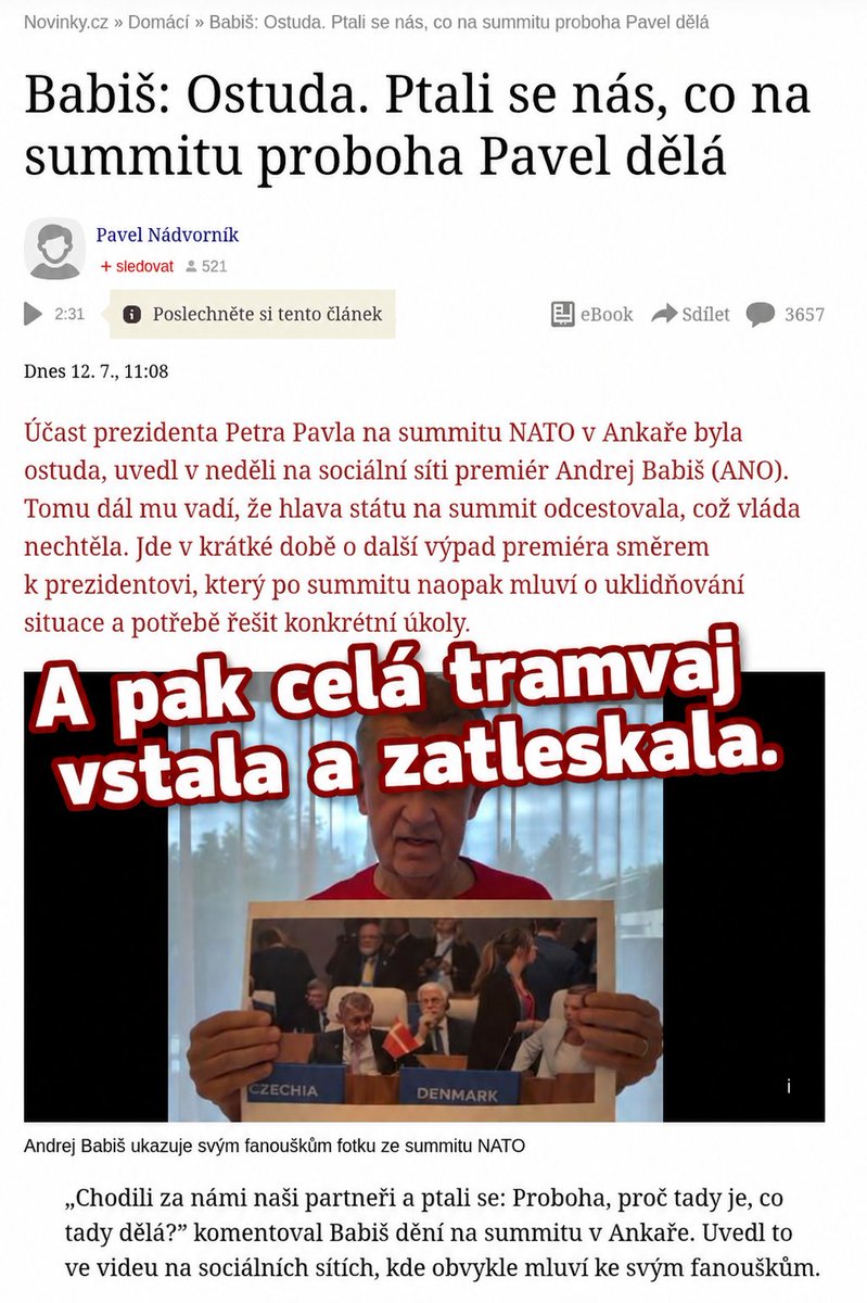 skopmichal's tweet photo. 👎Tohle není novinařina, ale nástěnkářství level Parlamentní listy 🙄

❓Aneb pozitivně: jak velkou šanci dáváte tomu, že premiér zde mluví pravdu? Proč by to ti nejmenovaní "partneři" dělali? https://t.co/dap9nz6Wlf