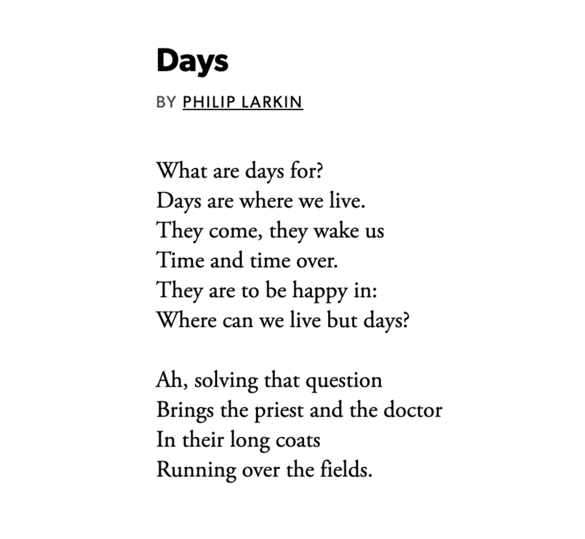 adrianmckinty's tweet photo. you probably know this short Philip Larkin summer poem 

it was written in Belfast in the summer of 1953

Days... https://t.co/N57wtJu7xU