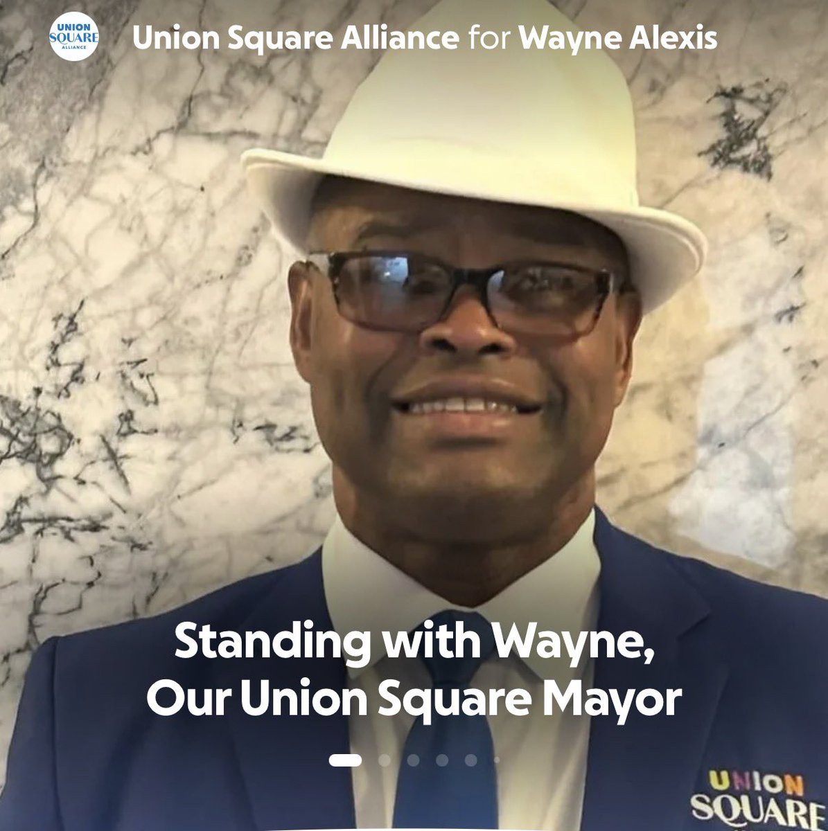 dpna's tweet photo. Dear friends and colleagues: if you've been through @UnionSquareSF you've met Wayne, the pride of the Union Square Alliance ambassador program. He needs our help. Please donate now to our "Union Square Mayor!".

https://t.co/Kt6i5O9PmK https://t.co/PEvSgDsvtk