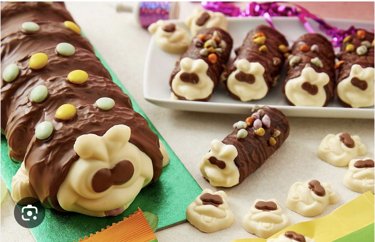 lia_army7's tweet photo. @ChaparralSpirit Yeah they are all a bit cursed looking, and do taste pretty good. It’s essentially just a chocolate Swiss roll, but also nostalgic as well. 
M&amp;S have really bought into the whole Colin the caterpillar thing, like you can get mini Colin’s. Even has his own merch range. https://t.co/FEuwDwdTsf