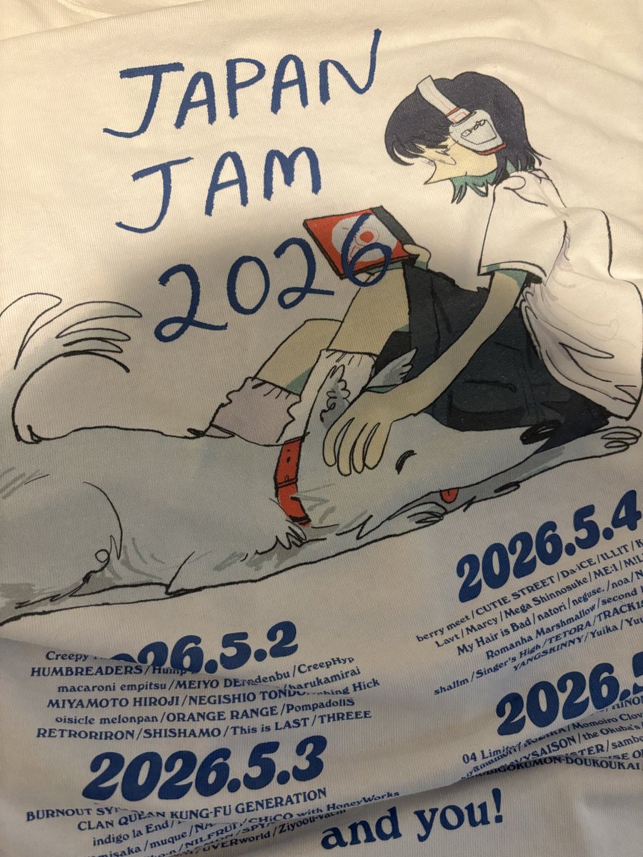 Spotify_tama's tweet photo. JAPAN JAMのこのTシャツ可愛くて良いよね
部屋着にしてる https://t.co/AuWq5nQRyM
