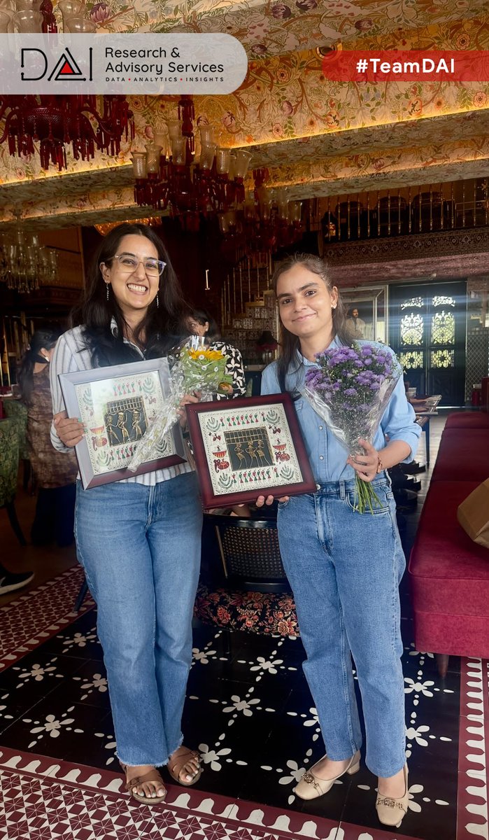 DIAResearch's tweet photo. A #TeamDAI farewell! 🤗 🏅
We wish Swati Chauhan (→ SOAS Uni of London) & Shivanshi Garodia (→ London School of Economics) the very best for the future. This stellar duo, with their energy, intelligence - & wisdom far beyond their years - will be missed. New heights await! 🚀 https://t.co/291cisLNBr