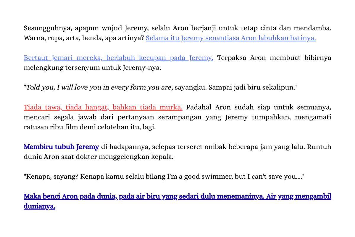 Karanaoir's tweet photo. #tones “Sampai jadi biru, sayangku. Sampai jadi biru.” https://t.co/sn9YUnxu7b