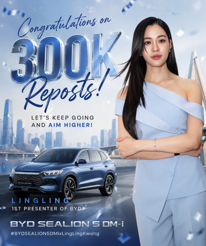 BestKwong511_CN's tweet photo. Congratulations on 300K Reposts! 
Next Stop: 400K! 🚀

LINGLING 1ST PRESENTER BYD
#BYDSEALION5DMixLingLingKwong
#Linglingkwong #หลิงหลิงคอง 
@linglingsirilak https://t.co/3GYpH83Goj