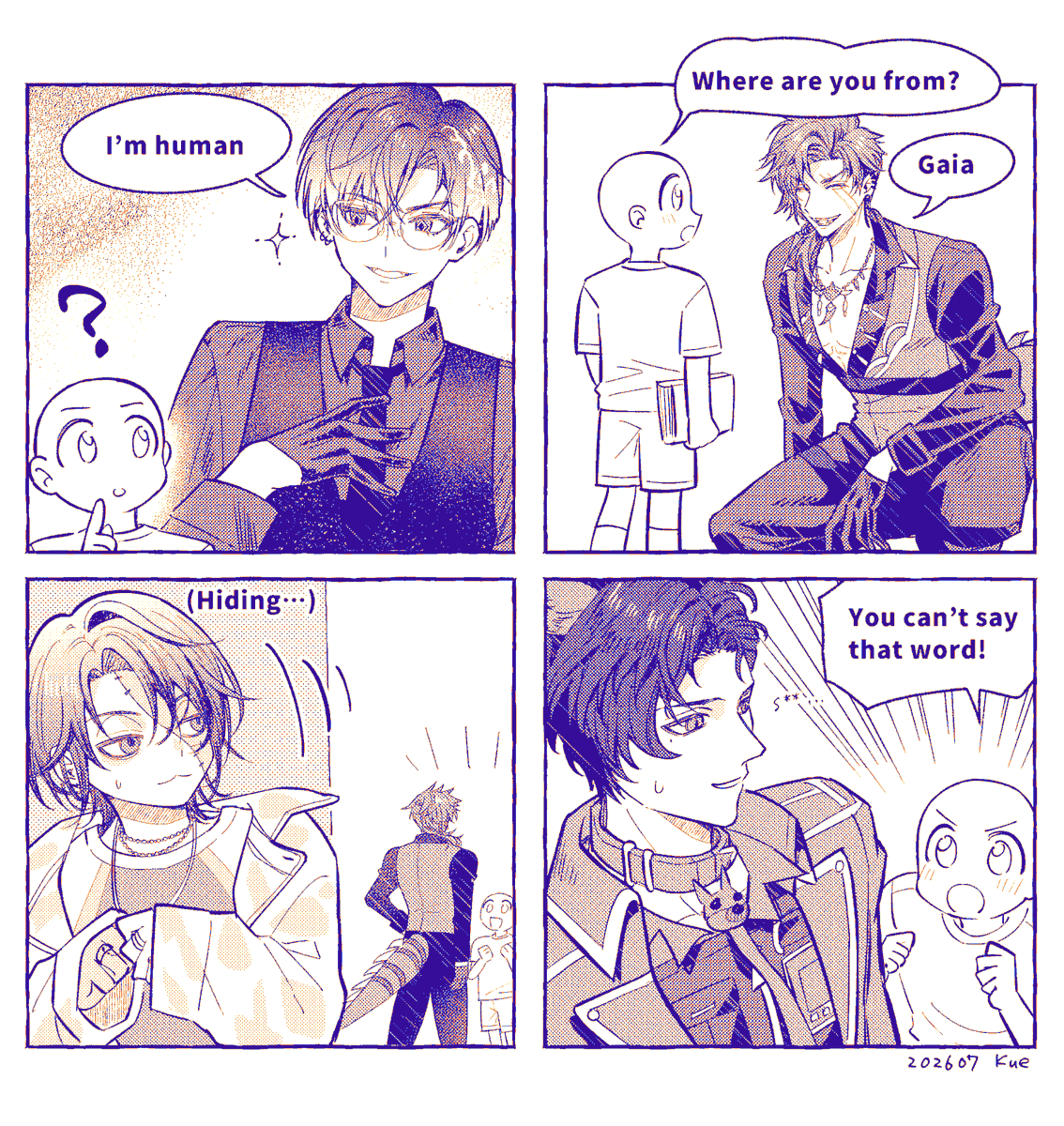 kue__r2's tweet photo. I love the story about a kid talking to them😊 (Some details are imagined)
子供に声かけられた話みんなの性格出てて好き（一部想像を含みます） https://t.co/eT7OsCHtnv