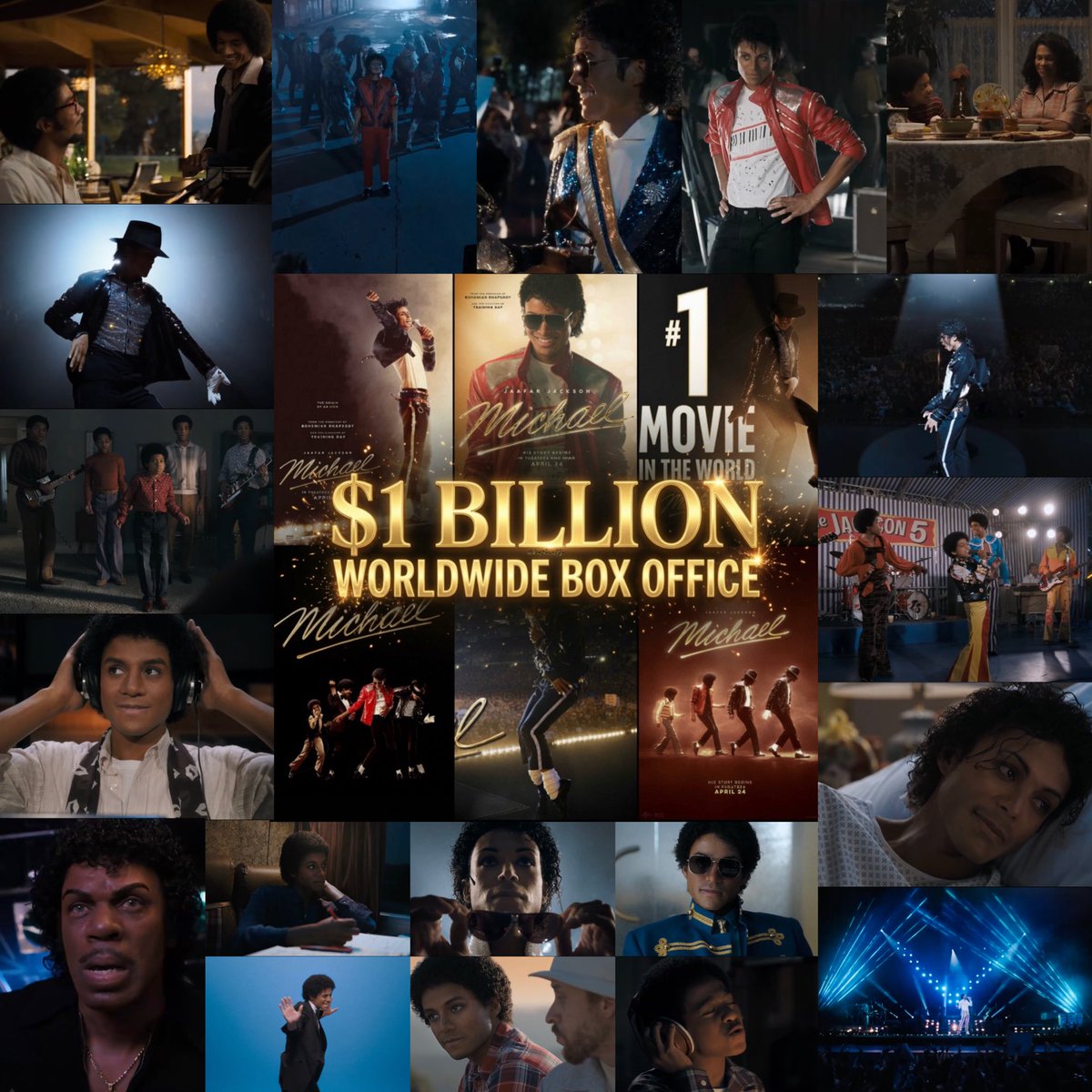 kxthrills's tweet photo. 🚨The MICHAEL movie has officially surpassed $1 billion at the worldwide box office!

It is the first biopic to cross the $1 billion mark and the highest-grossing biographical film of all time.✨ https://t.co/KSETwK2tfE