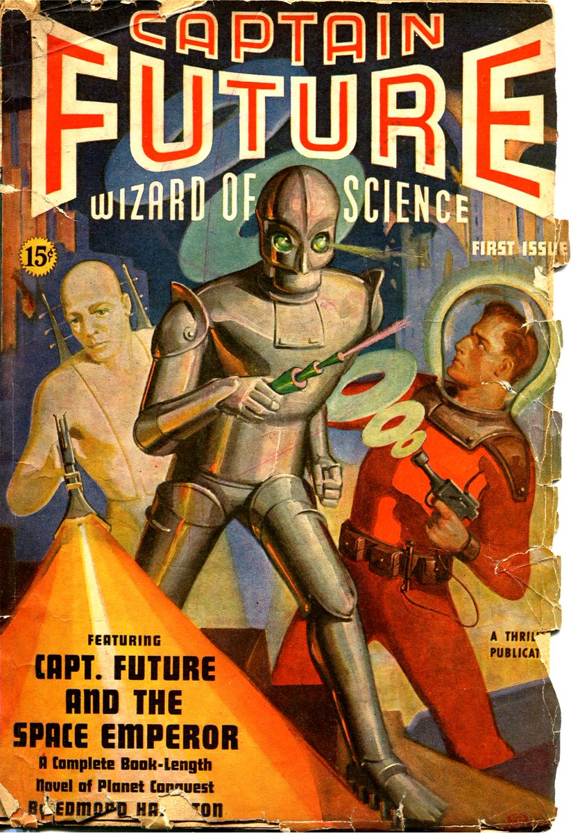evenav34's tweet photo. Captain Future: Wizard of Science, cover art by George Rozen (1940)
#scifiart #GeorgeRozen #CaptainFuture #WizardofScience #SciFiNexus #art_spotlight https://t.co/uZypOvGIqO