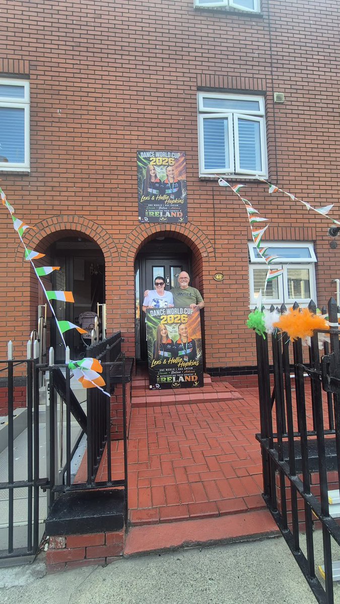 MaryLouMcDonald's tweet photo. The North Inner City is buzzing for the dance champions of Arkins Academy!

They are representing Ireland at the Dance World Cup & they have made us all so proud. 

I am delighted that the community has come together to cheer them on as they make their way to the Convention Centre. 

Get out & cheer them on! 🇮🇪