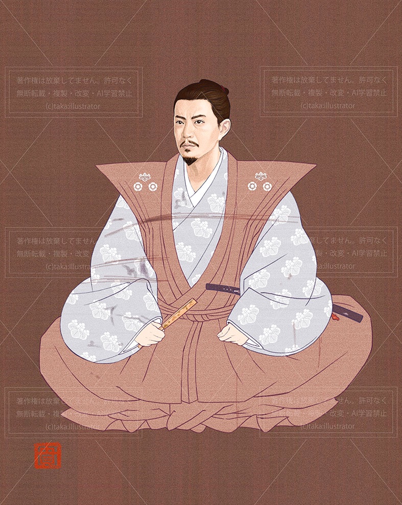 takaillust's tweet photo. 「儂はどこかで道を間違えたのやもしれぬ・・・」
「血に塗られたこの手で、その様な（安寧の）世をどう作ればよいというのじゃ！？・・・儂には壊すことしかできぬ！」

『豊臣兄弟！』小栗旬さん演じる織田信長の別バージョンです。

#豊臣兄弟　＃小栗旬　＃織田信長 https://t.co/pjRbz6ciS2