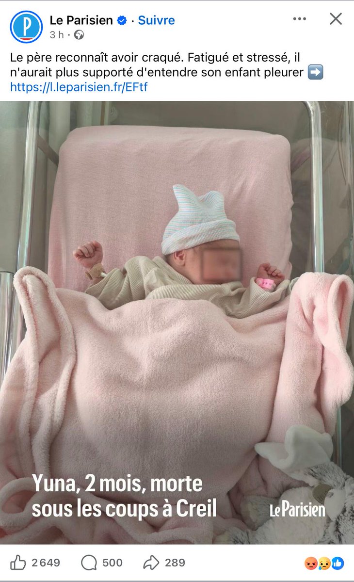 IDEpuisee's tweet photo. Que ce drame serve au moins à tous les jeunes parents épuisés: si vous n'en pouvez plus, posez votre bébé. Dans son lit, en sécurité. Et sortez. 5, 10, 15 minutes, le temps qu'il faudra pour vous calmer. Et si bébé pleure? C'est pas grave. Vaut mieux un bébé en pleurs que secoué. https://t.co/GIdb3Mn4AG