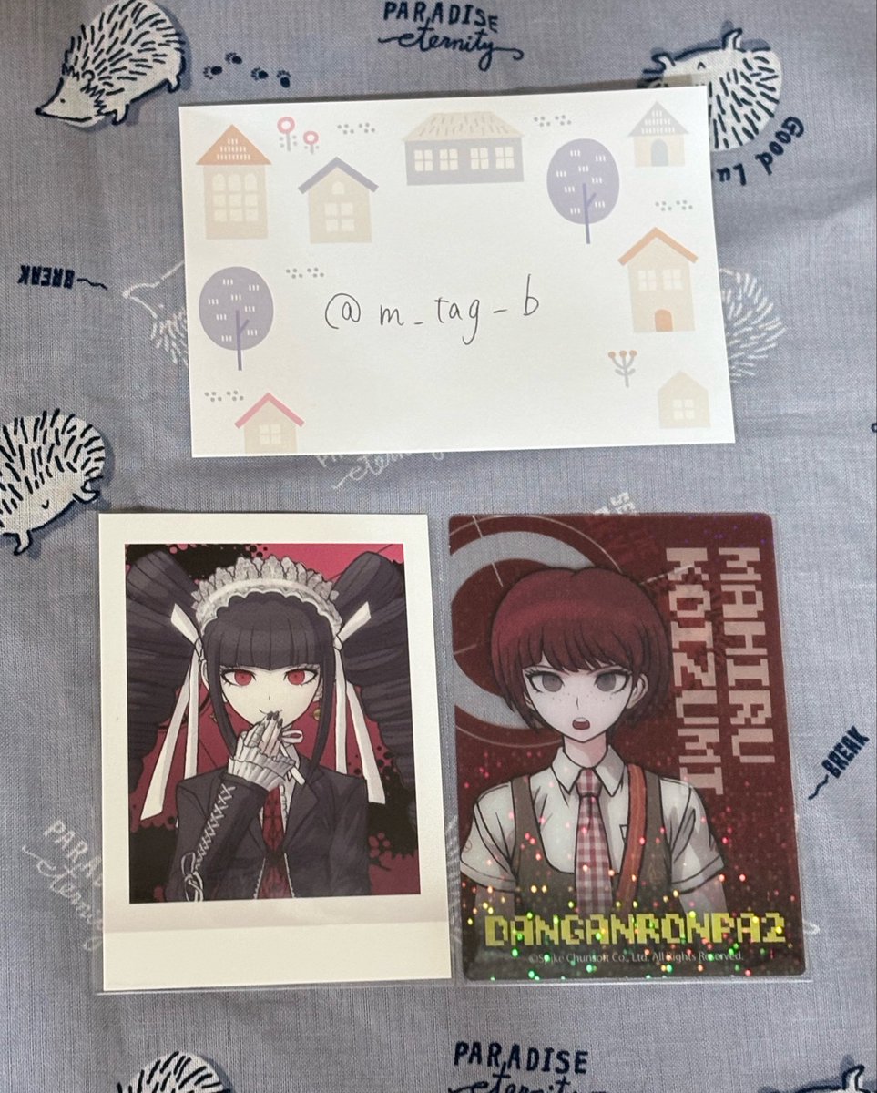 m_tag_b's tweet photo. @ruku_a_a こんにちは、初めまして。
検索よりお声かけ失礼致します。

当方画像のセレス、小泉を所持しております。
そちらの獄原ぱしゃこれ2点、江ノ島(ギャル)コレカ1点と交換していただくことは可能でしょうか？
難しいかと思いますがご検討いただけますと幸いです。よろしくお願いいたします。★△ https://t.co/6w2mow6Sgs