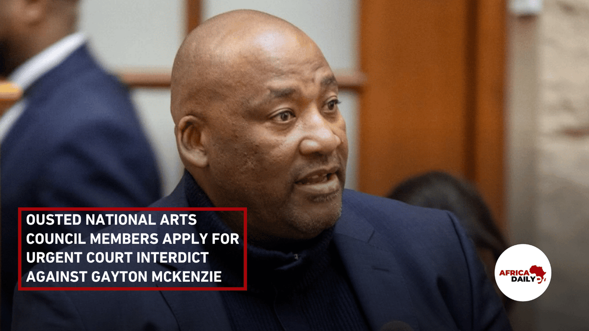 AfricaDailyZA's tweet photo. Eleven ousted National Arts Council members have approached the Pretoria High Court to challenge Minister Gayton McKenzie's decision to dissolve the council, arguing they were never given a chance to respond before their removal.