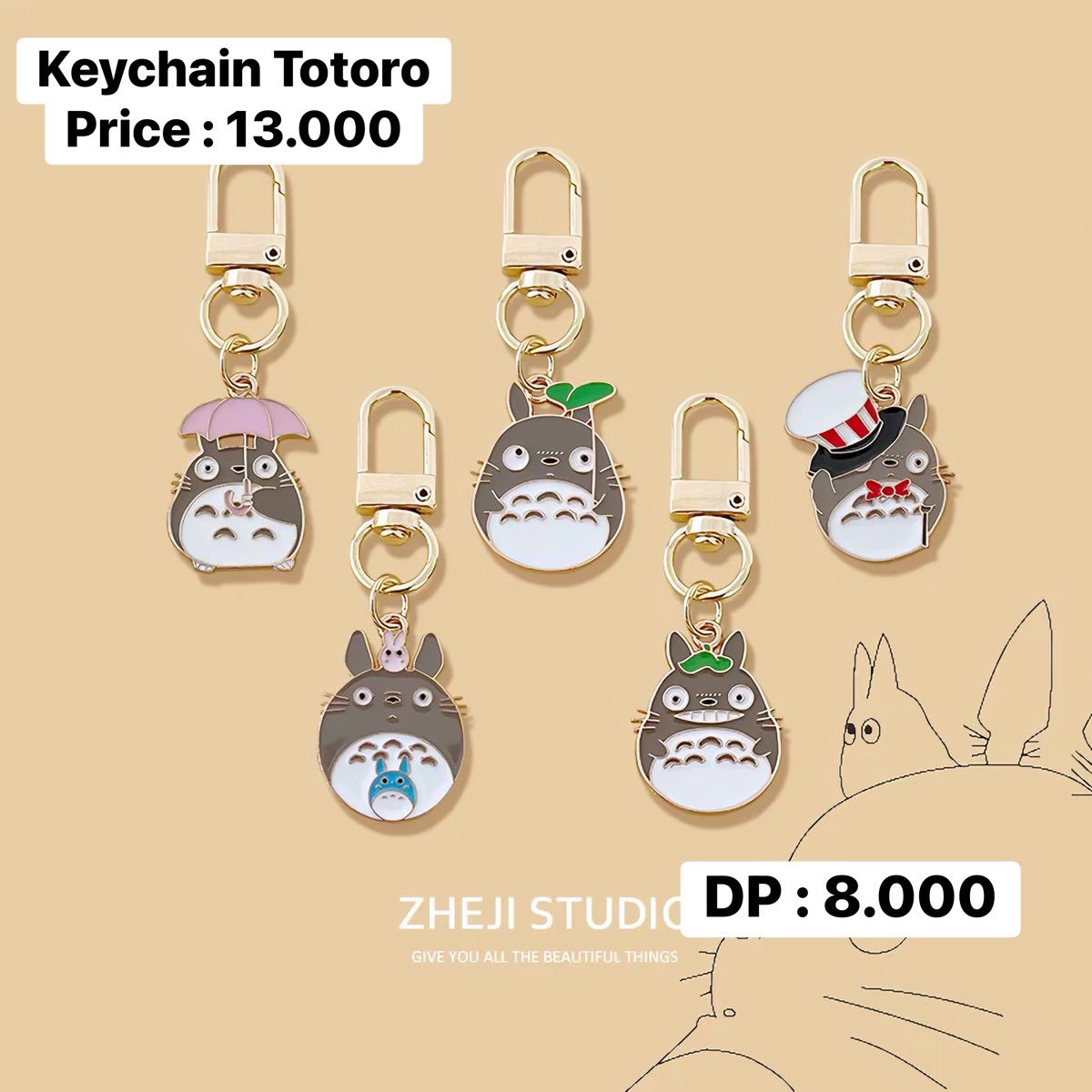Jinxidn's tweet photo. PRE-ORDER KEYCHAIN TOTORO

💰 DP : tertera di pict

✅ Harga bersih INA
✅ Pengiriman menggunakan air cargo est 14 hari setelah dikirim dari CH
✅ Pelunasan dilakukan setelah sampai INA
✅ Include WH + Tax https://t.co/WCZdQuMNbX