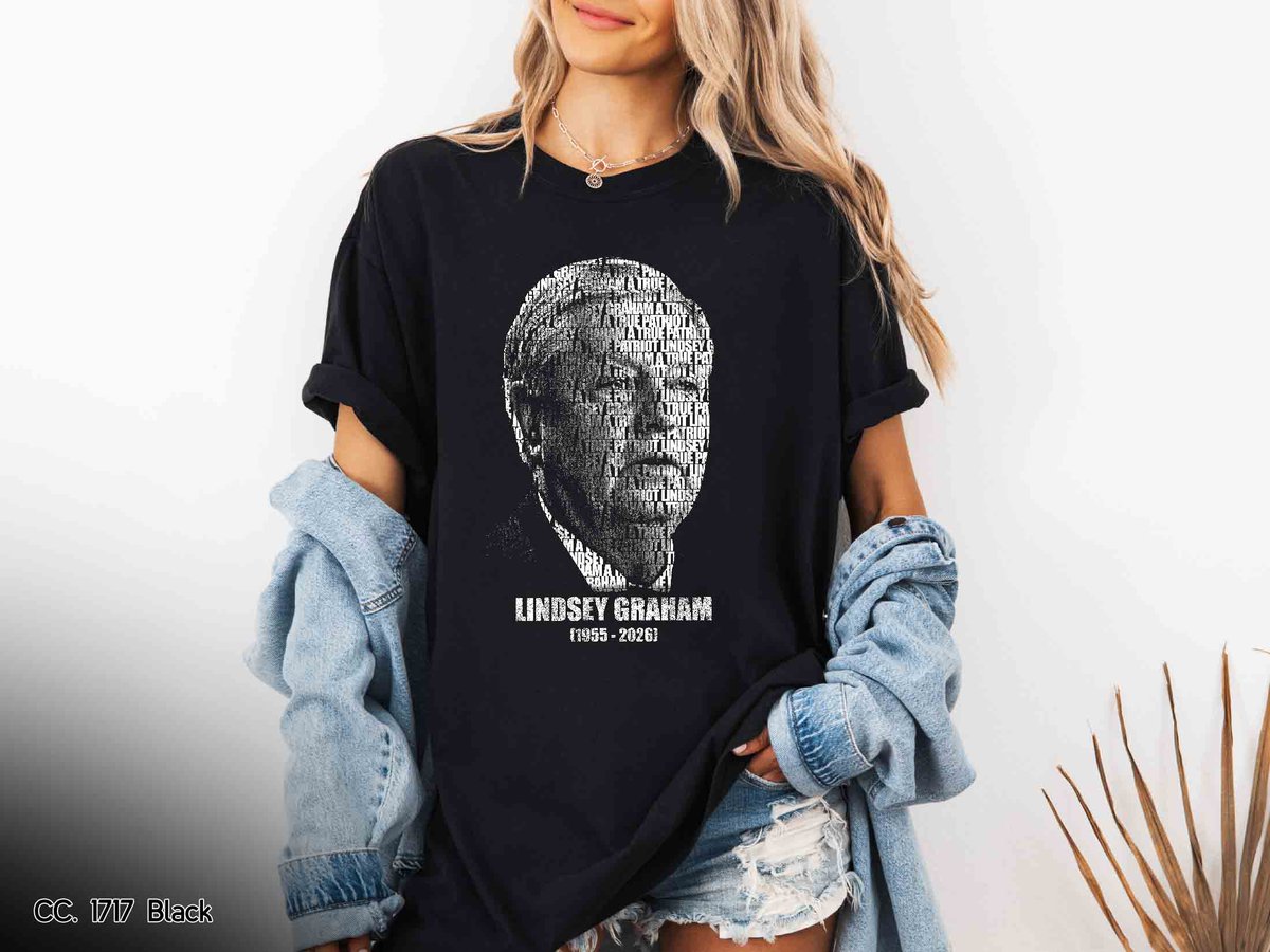 retclo's tweet photo. Honor the legacy of Senator Lindsey Graham with this premium typographic portrait tee. A powerful tribute for proud patriots and conservatives. 🇺🇸

https://t.co/bEethVaY8y https://t.co/CHEOSnOJkz
