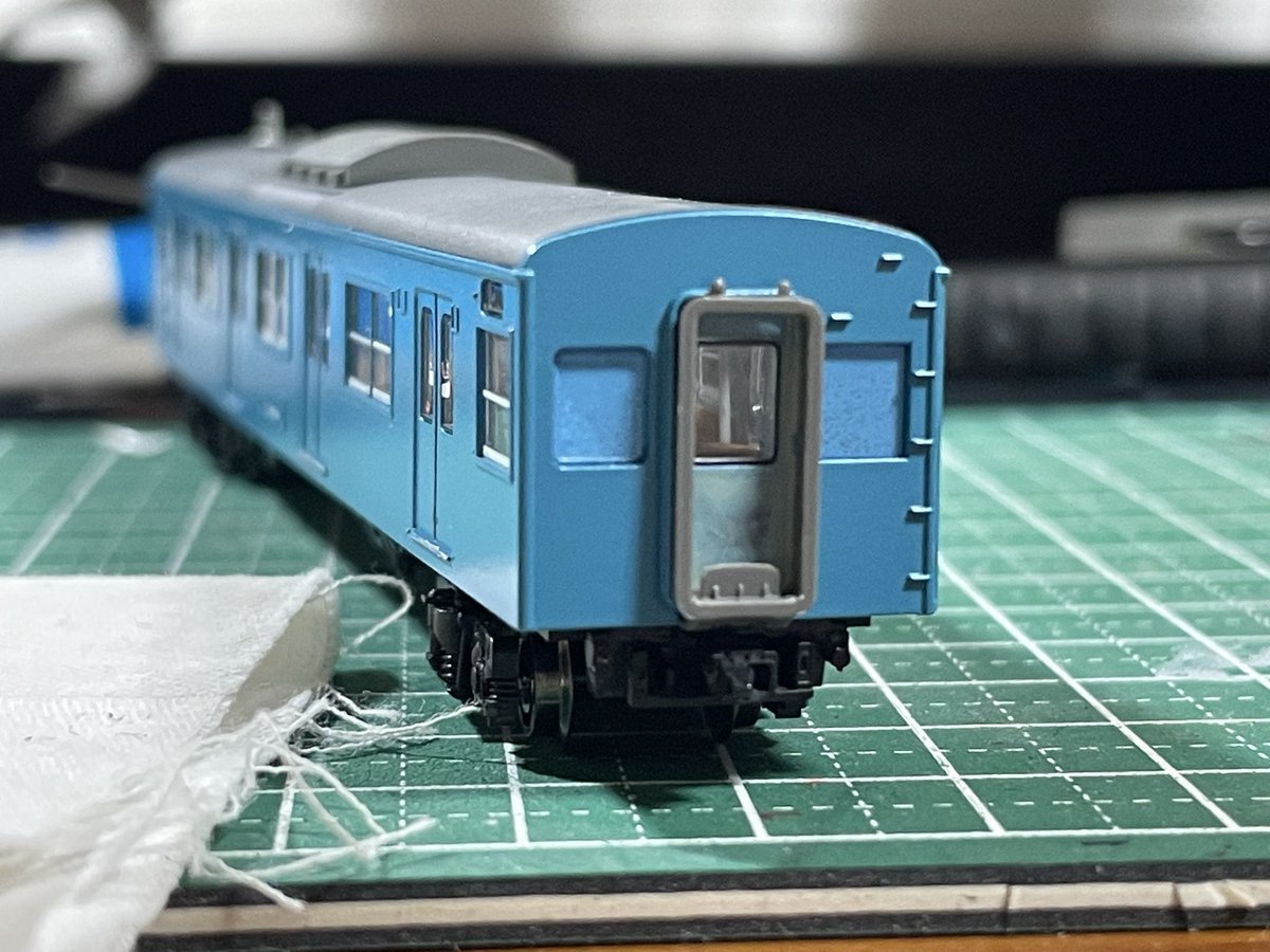 Hamotetsu432's tweet photo. #鉄道模型
#103系
応急処置実施！
丁寧な仕事は苦手なのでやっつけ仕事ですが（笑） https://t.co/ax5IbN0Pw1